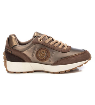 Carmela para mujer. 16199704-TAUPE Zapatillas de piel 161997 taupe (37), Plano, Cordones, Casual