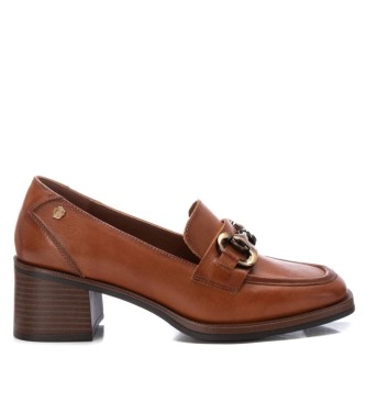 Carmela para mujer. 16200101-CAMEL Mocasines de Piel 162001 marrón (40), 3 a 5cm, Ninguno, Casual, Clásico