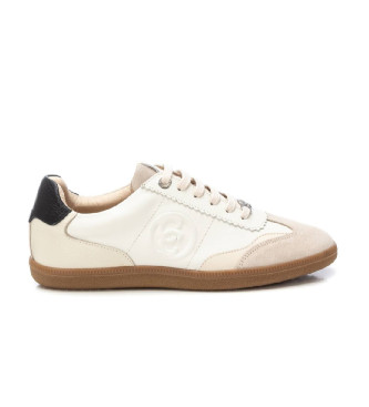 Carmelavoor vrouwen. 16206001-HIELO Leren sportschoenen 162060 wit ecru (41), Leer, Plat, Veters, Casual