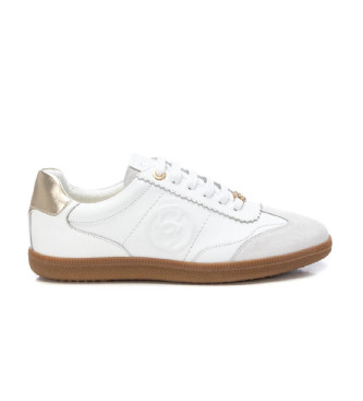 Carmela para mujer. 16206004-BLANCO Zapatillas de piel 162060 blanco (40), Plano, Cordones, Casual