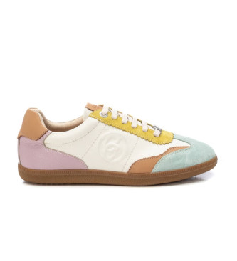 Carmela para mujer. 16206008-AQUA Zapatillas de piel 162060 multicolor (38), Plano, Cordones, Casual