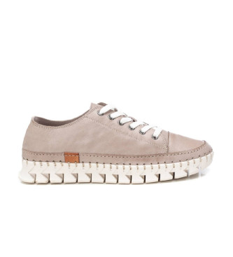 Carmela para mujer. 16206706-TAUPE Zapatillas de piel 162067 taupe (41), Plano, Cordones, Casual