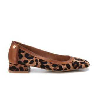 Carmela para mujer. 16218606-LEOPARDO Bailarinas de piel 162186 marrón (39), Plano, Ninguno, Casual, Animal print