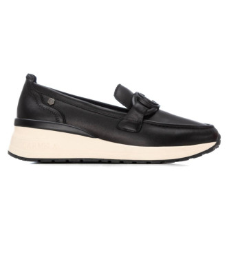 Carmela para mujer. 16252301-NEGRO Mocasines de piel 162523 negro (38), Plano, Ninguno, Casual