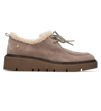Carmela para mujer. 16266904-TAUPE Zapatos de piel 162669 marrón (39), Plano, Cordones, Casual