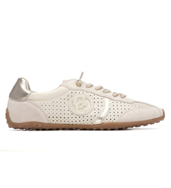 Carmela para mujer. 16310901-HIELO Zapatillas 163109 beige (38), Plano, Cordones, Casual