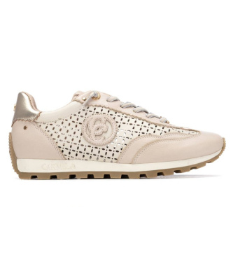 Carmela para mujer. 16311302-BEIGE Zapatillas de Piel 163113 beige (41), Plano, Cordones, Casual