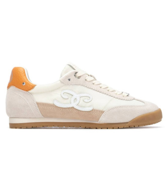 Carmela para mujer. 16311910-BEIGE Zapatillas de Piel 163119 beige (40), Plano, Serraje, Cordones, Casual