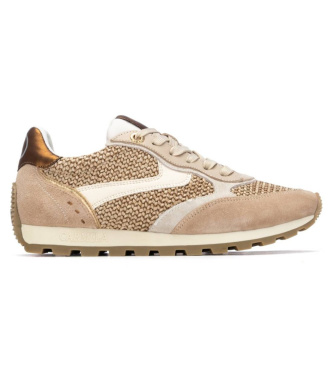 Carmela para mujer. 16323002-BEIGE Zapatillas 163230 marrón (37), Tela, Plano, Cordones, Casual