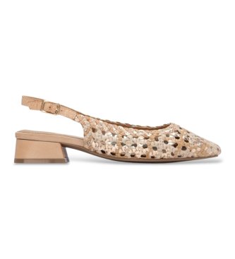 Carmela para mujer. 16218509-HIELO Zapatos de Piel 162185 beige (36), 3 a 5cm, Hebilla, Casual, Clásico
