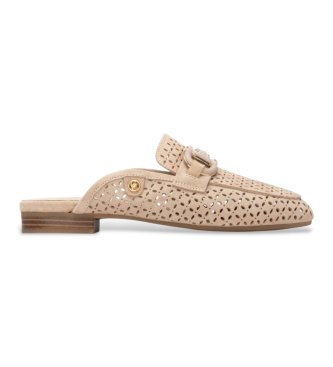 Carmela para mujer. 16313803-BEIGE Zapatos de Piel 163138 beige (40), Plano, Ninguno, Casual, Clásico