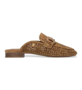 Carmela para mujer. 16313801-CAMEL Zapatos de Piel 163138 marrón (40), 1 a 3cm, Ninguno, Casual, Clásico