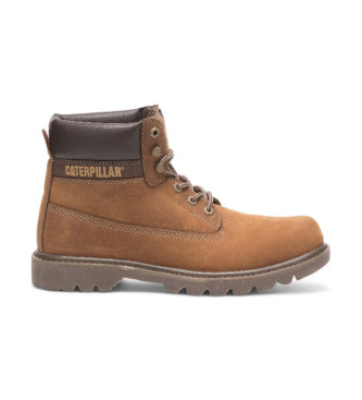 Caterpillar para hombre. P110427 Botines de Piel Colorado 2.0 marrón oscuro (43), Plano, Cordones, Casual, Caterpillar outlet 2024.