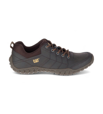Caterpillar para hombre. P722310 Zapatillas de Piel Instruct marrón (44), Plano, Cordones, Casual, Caterpillar outlet 2024.