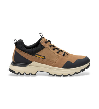 Caterpillar para hombre. P725996 Zapatillas de piel Colorado marrón (43), Plano, Cordones, Casual, Caterpillar outlet 2024.