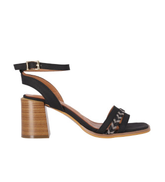 Chika10 para mujer. CLARITA 01 Sandalias Clarita 01 negro -Altura tacón 8cm- (40), 5 a 8cm, Hebilla, Casual, Chika10 outlet 2024.