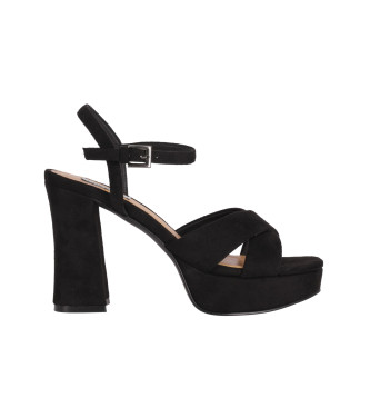 Chika10 para mujer. JOLIE 07 Sandalias Jolie 07 negro -Altura tacón 11cm- (38), Tela, más de 10cm, Hebilla, Casual, Fiesta, Chika10 outlet 2