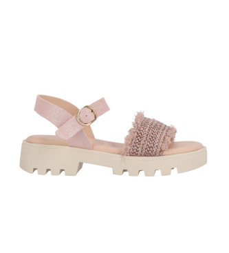 Chika10 Kids para mujer/niña. NEW MARION 17 Sandalias New Marion 17 nude (37), Tela, Plano, Hebilla, Casual, moda infantil, Chika10 Kids out