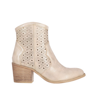 Chika10 para mulher. Botins Lily 28 bege Chika10