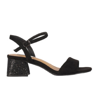 Chika10 para mujer. MELANIA 04 Sandalias Melania 04 Negro (39), Tela, 1 a 3cm, Hebilla, Casual, Chika10 outlet 2024.