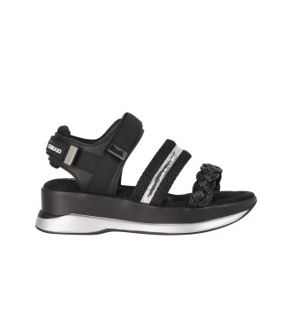 Chika10 para mujer. NEW AGORA 28 Sandalias New Agora 28 Negro (37), 3 a 5cm, Velcro, Casual, Chika10 outlet 2024.