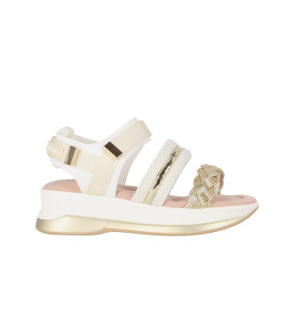 Chika10 para mujer. NEW AGORA 28 Sandalias New Agora 28 dorado (36), 3 a 5cm, Velcro, Casual, Chika10 outlet 2024.