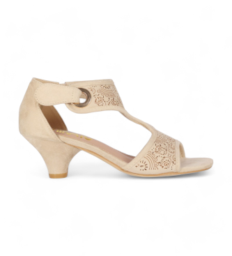 Chika10 para mujer. NEW AMIRA 02 Sandalias New Amira 02 beige (39), Tela, 3 a 5cm, Velcro, Casual, Chika10 outlet 2024.