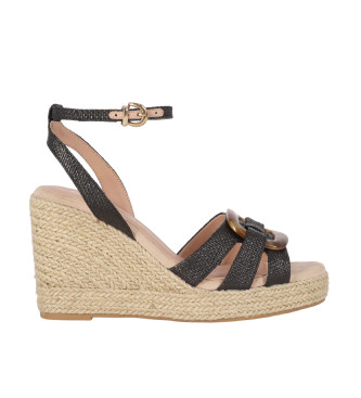Chika10 para mujer. VIOLETA 11 Alpargatas Violeta 11 negro -Altura cuña 9cm- (39), Tela, 8 a 10cm, Hebilla, Casual, Chika10 outlet 2024.