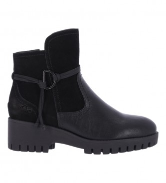 Chika10 para mulher. Botins em pele Carnavales 04 Preto Chika10