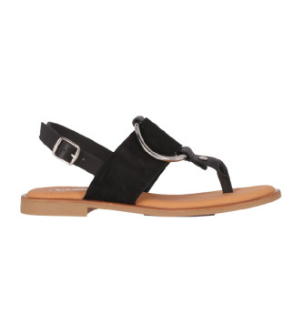 Chika10 para mujer. MUSAKA 01 Sandalias de piel Musaka 01 Negro (41), Plano, 1 a 3cm, Casual, Chika10 outlet 2024.