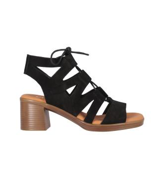 Chika10 para mujer. NEW GOTICA 05 Sandalias de Piel New Gotica 05 negro (37), 3 a 5cm, Cordones, Casual, Chika10 outlet 2024.