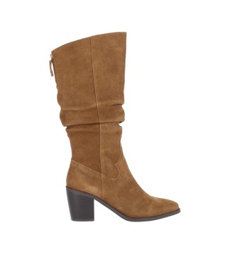 Chika10 para mulher. Botas de couro Polo 10 castanho Chika10