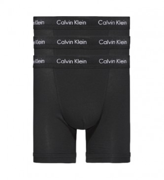 Calvin Klein para hombre. 000NB1770A Pack de 3 Boxers Brief negro (L), Casual, Algodón, Elastano, Calvin Klein outlet 2024.