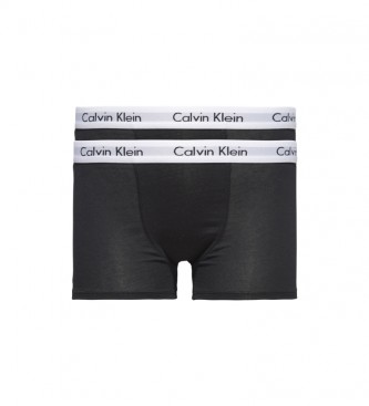 Calvin Klein para niño. B70B792000 Pack de 2 bóxers Modern Cotton negro (10/12años= 140/152cm), Casual, Algodón, Elastano, moda infantil, Ca