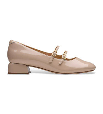 Clarks para mujer. 26181313 Bailarinas de piel Daiss30 Shine beige (36), 1 a 3cm, Ninguno, Casual