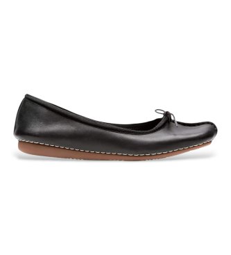 Clarks Bailarinas de Piel Freckle Ice negro
