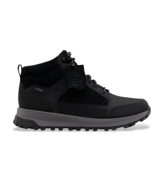 Clarks para hombre. 26184481 Botines de Piel ATL Trek Hi Gore-Tex negro (44.5), Plano, Cordones, Casual, Outdoor