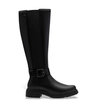 Clarks para mujer. 26182899 Botas de Piel Orinoco3 Tall negro (39), Plano, 1 a 3cm, Cremallera, Casual