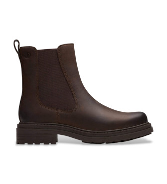 Clarks för kvinnor. 26182902 Orinoco3 Ankelkängor i läder Brun Topp (41), Hud, Karta, Ingen, Casual