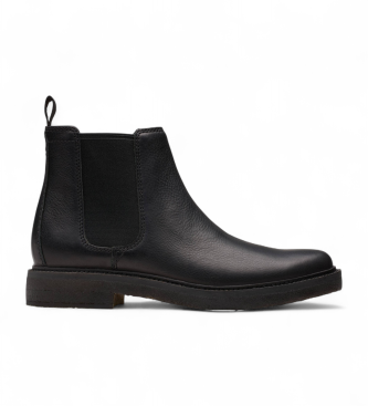 Clarks para hombre. 26179688 Botines de piel Clarkdale Easy negro (42), Plano, Ninguno, Casual