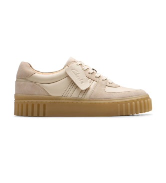 Clarks para mujer. 26183112 Zapatillas de piel Mayhill Walk beige (38), Marrón, Plano, Cordones, Casual