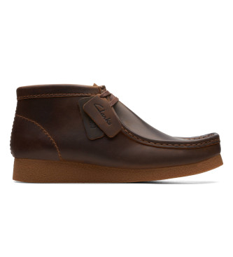 Clarks para hombre. 26172822 Botines de piel WallabeeEVO BT marrón (40), Plano, Cordones, Casual