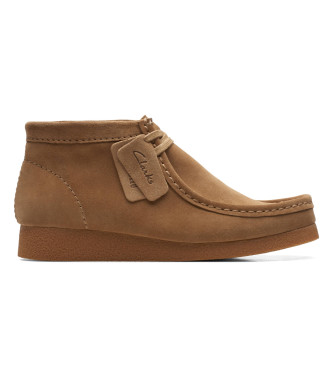 Clarks para hombre. 26172824 Botines de piel WallabeeEVO BT marrón (44), Plano, Cordones, Casual