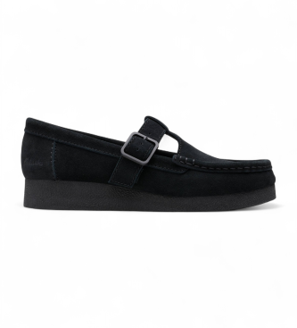 Clarksvoor vrouwen. 26183153 Zwarte Wallabee leren schoenen (39), 1 tot 3 cm, Gesp, Casual