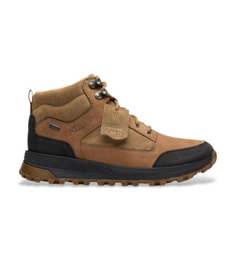 Clarks para hombre. 26184483 Botines de Piel ATL Trek Hi Gore-Tex marrón (44.5), Plano, Cordones, Casual, Outdoor