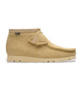 Clarks para hombre. 26179257 Botines de piel WallabeeBT GTX amarillo (42), Plano, Cordones, Casual