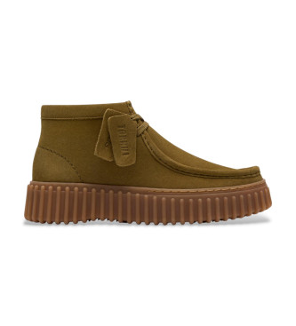 Clarks para mujer. 26183872 Zapatos de Piel Torhill Moss verde (41), Plano, Cordones, Casual