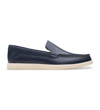 Clarks para hombre. 26181278 Zapatos de piel Bratton Loafer marino (42), Plano, Cordones, Ninguno, Casual