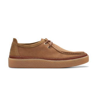 Clarks para homem. 26176870 Sapatos Clarkwood Moc em pele castanha (41), Couro, Marrom, Plano, Cordão, Casual