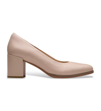Clarks para mujer. 26181336 Zapatos de piel Freva55 Court beige (41), 5 a 8cm, Ninguno, Casual
